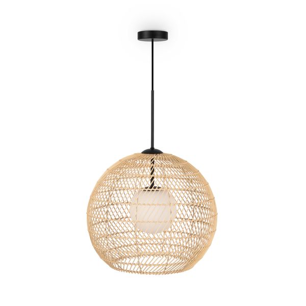 Modern Cane Pendant lamp Black image 1