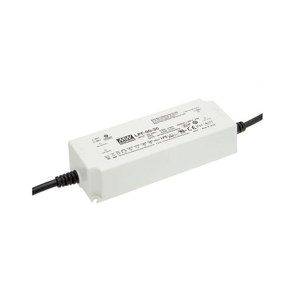 LPF-90-24 Led driver, IP67 90W, 24V, 3,75A CV+CC, MEAN WELL image 1