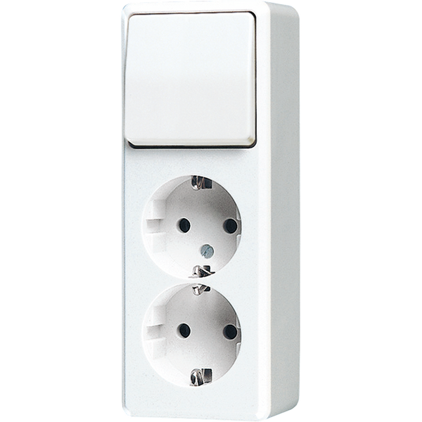 Combination 2-gang SCHUKO® socket 626AWW image 1