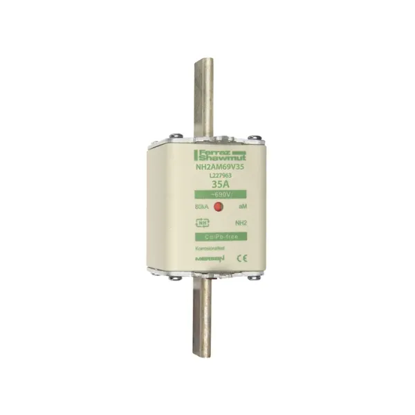 Fuse-link NH2 aM 690VAC 35A live tags Double indicator image 2