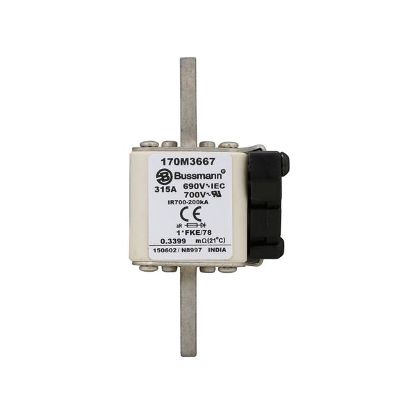 Fuse-link, high speed, 315 A, AC 690 V, compact size 1, 45 x 59 x 110 mm, aR, IEC, UL image 11