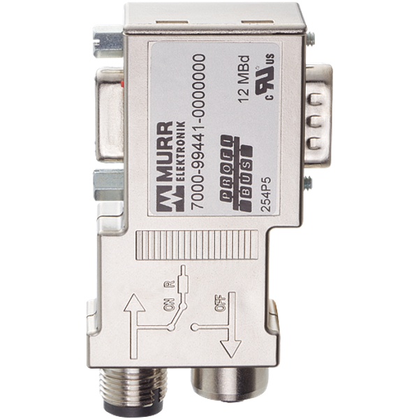 M12/D-SUB PROFIBUS ADAPTER MINI 90° M12 male B-cod./M12 female B-cod. image 1