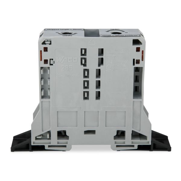 2-conductor through terminal block 95 mm² lateral marker slots gray image 1