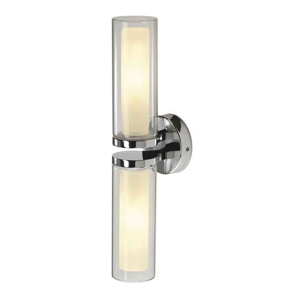 WL 106 wall lamp, E14, max 2x40W, IP44, chrome, double-glass image 1