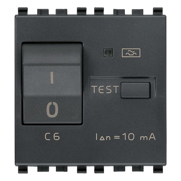 1P+N C6 10mA RCBO grey image 1