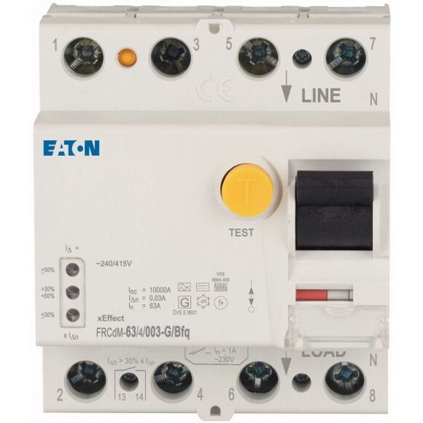 Digital residual current circuit-breaker, all-current sensitive, 63 A, 4p, 30 mA, type G/BFQ image 1