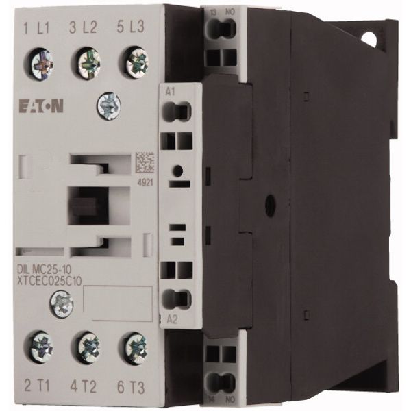 Contactor, 3 pole, 380 V 400 V 11 kW, 1 N/O, 220 V 50/60 Hz, AC operation, Spring-loaded terminals image 3