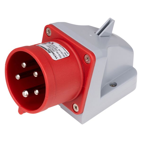 CEE-Wall mounted plug, 5-pole, 32A, 400V, IP44 image 2