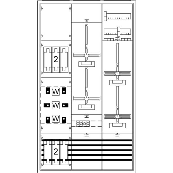 KS4206 Measurement and metering transformer cabinet, Field width: 3, Rows: 0, 1350 mm x 800 mm x 215 mm, Isolated (Class II), IP31 image 5