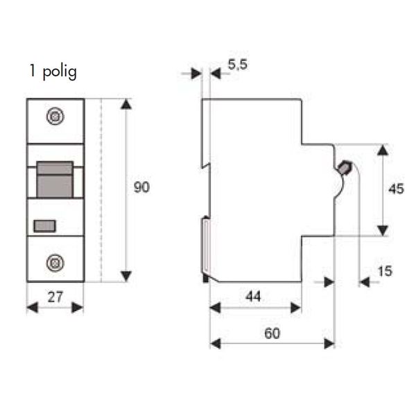 High Current Miniature Circuit Breaker D80/1 image 4