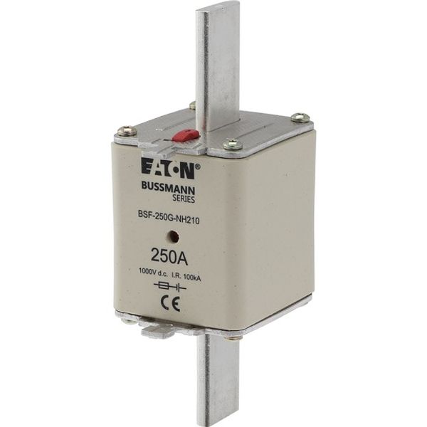 Fuse-link, high speed, 250 A, DC 1000 V, NH2, 54 x 61 x 150 mm, gBat, IEC, blade connection image 2