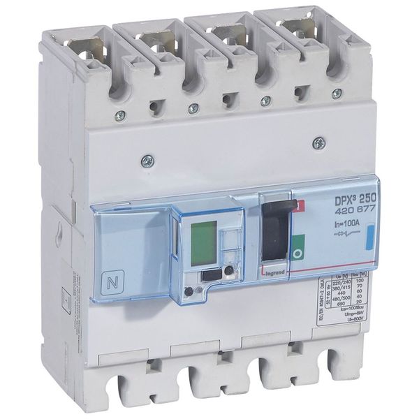 MCCB electronic + energy metering - DPX³ 250 - Icu 70 kA - 400 V~ - 4P - 100 A image 2