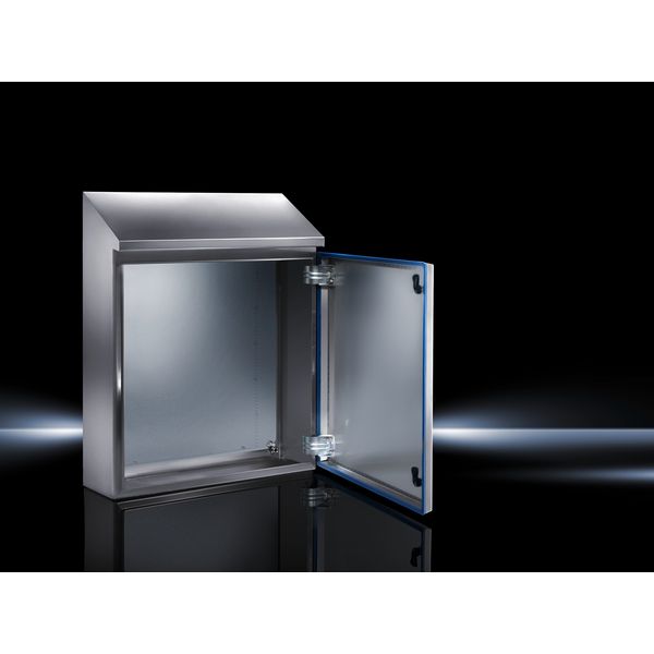 Compact enclosure, WHD: 810x650(H1)x821(H2)x300 mm, Stainless steel 1.4301 image 1