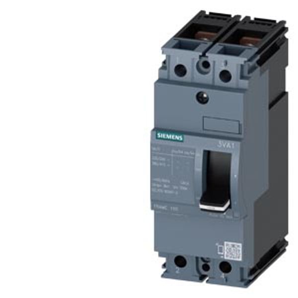 Circuit breaker 3VA1 IEC frame 160 breaking capacity class N Icu=25 kA @ 415 V image 1