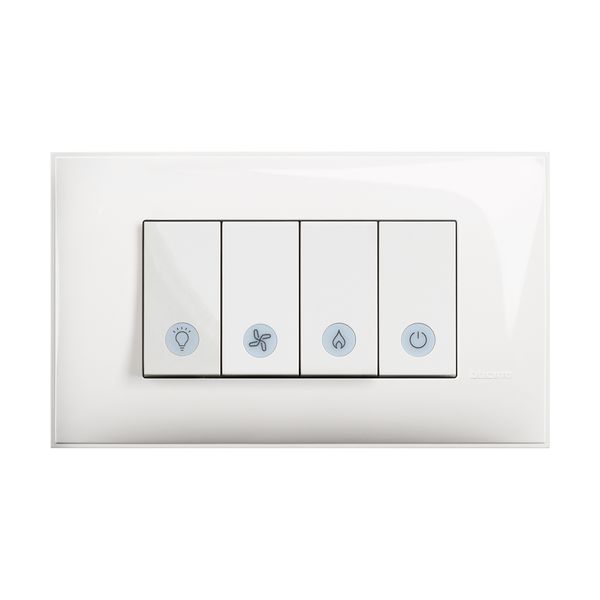 CLASSIA - BATHROOM SWITCH 4 CIRCUITS WHITE image 1