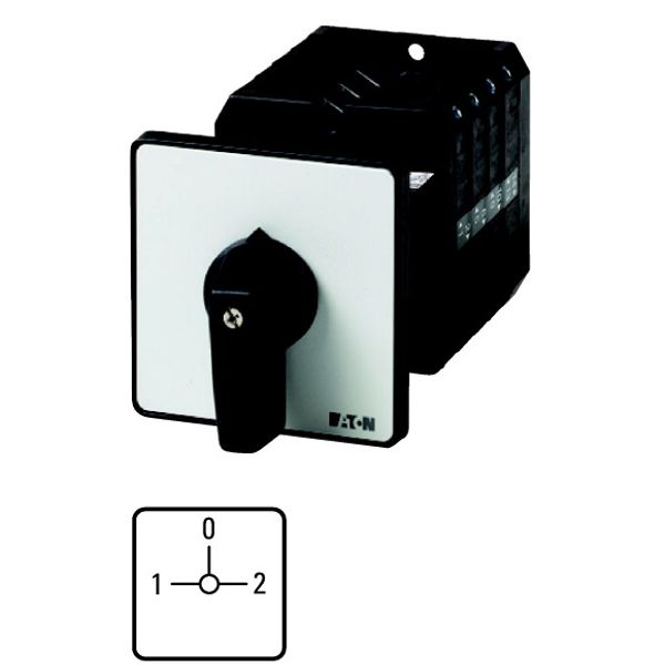 Changeoverswitches, T5, 100 A, rear mounting, 4 contact unit(s), Contacts: 8, 90 °, maintained, With 0 (Off) position, 1-0-2, Design number 8294 image 1