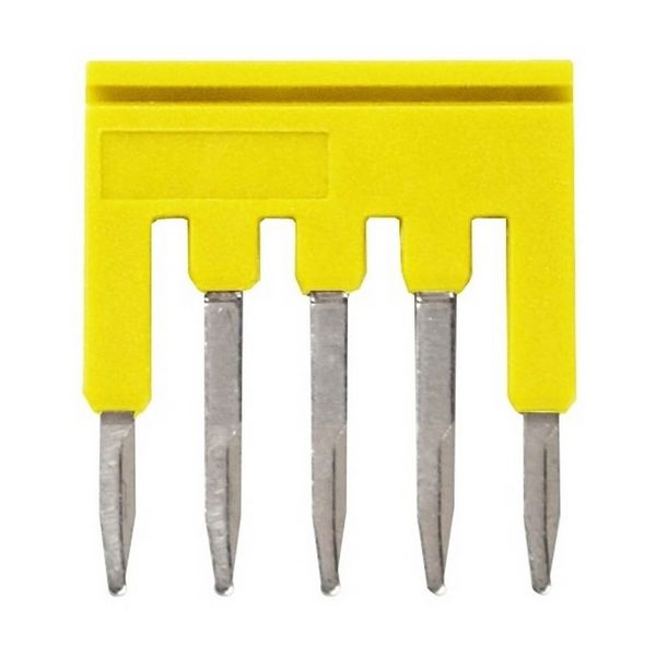 Short bar for terminal blocks 1 mmÂ² push-in plus, 5 poles, yellow colo XW5T0153M image 4