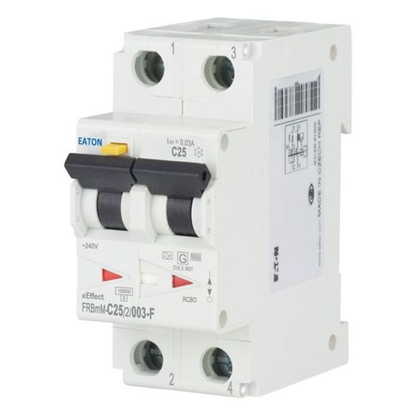 FRBmM-C25/2/003-F Eaton Moeller series xEffect - FRBm6/M RCBO - residual-current circuit breaker with overcurrent protection image 1