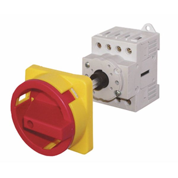 Emergency-Stop Main Switch 4-pole, floor mounted, 25A, 10kW image 1