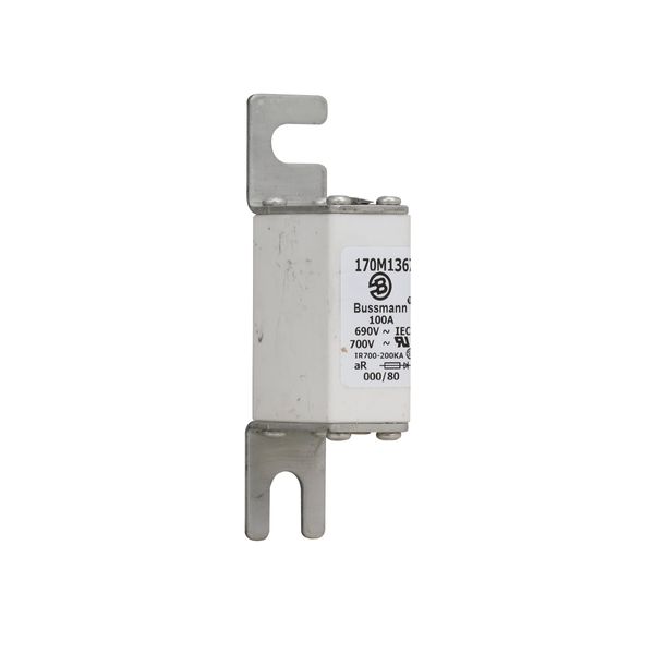 Fuse-link, high speed, 100 A, AC 690 V, DIN 000, 21 x 40 x 100 mm, aR, DIN, IEC, single indicator image 11