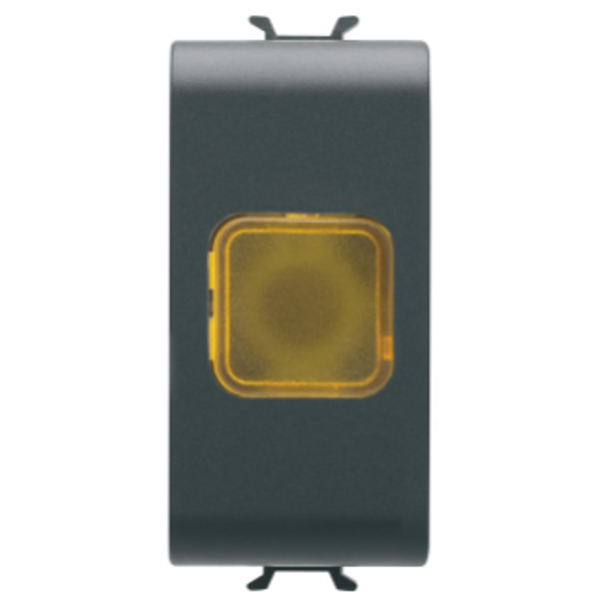 SINGLE INDICATOR LAMP - AMBER - 1 MODULE - SATIN BLACK - CHORUSMART image 1