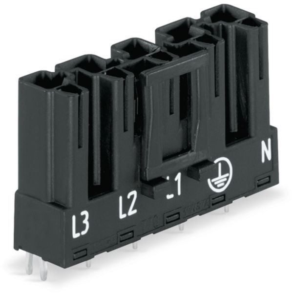 Plug for PCBs straight 5-pole black image 1