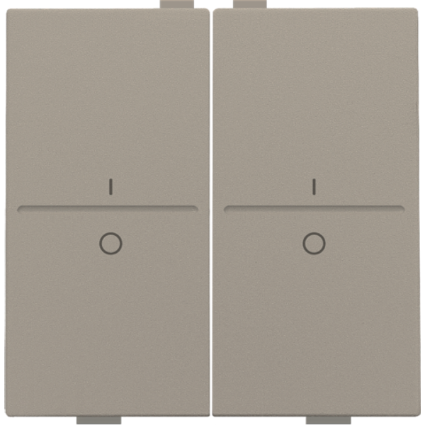 Double key with 'I' and '0' symbols for wireless switch or push button image 1