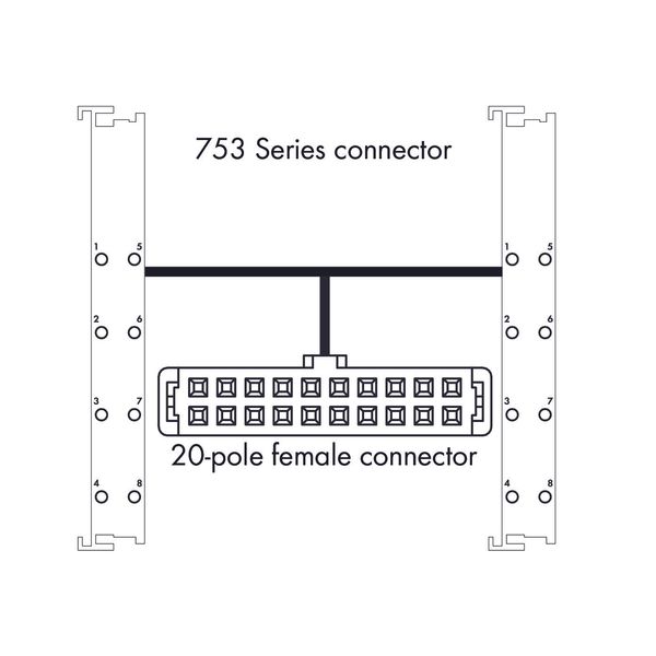 System cable for WAGO-I/O-SYSTEM, 753 Series 8 analog inputs or output image 2