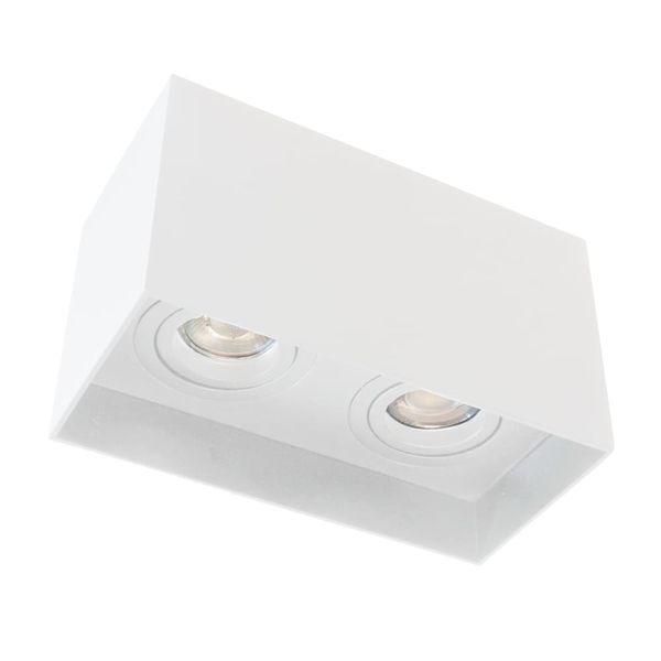 Clark Double Spotlight 2xGU10 Surface Mounted White image 1