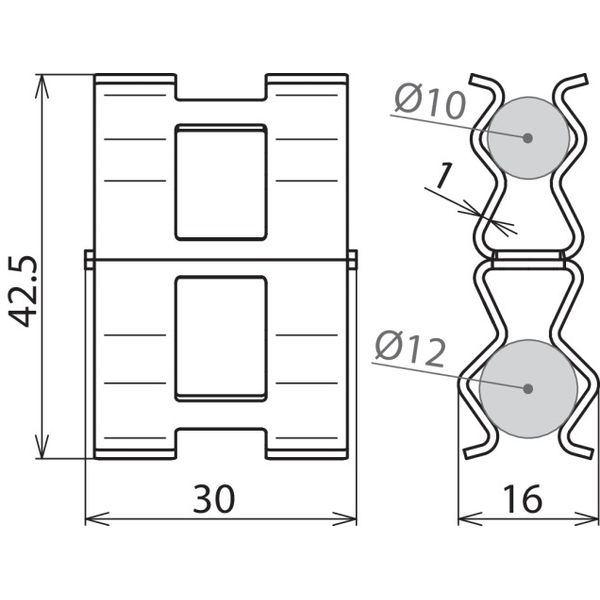 DEHNclip reinforcement clamp St/bare f. Rd 12mm / Rd 10mm image 2