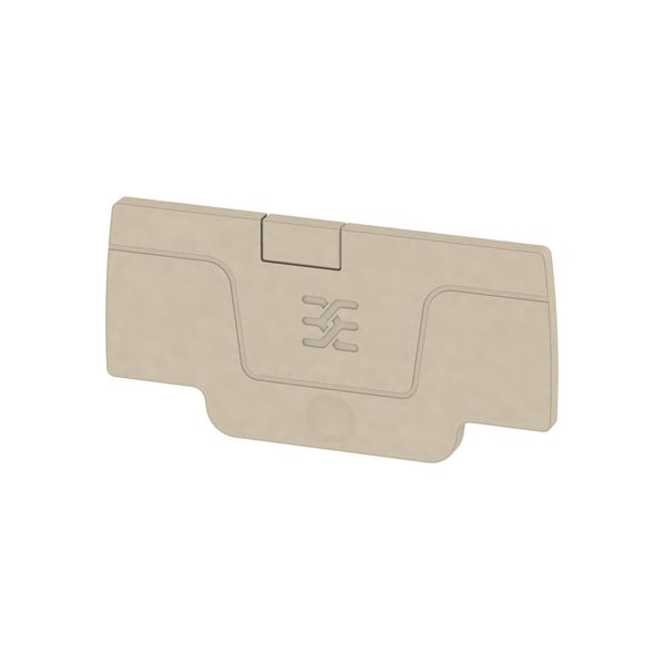 End plate (terminals), 52.76 mm x 2.1 mm, dark beige image 1