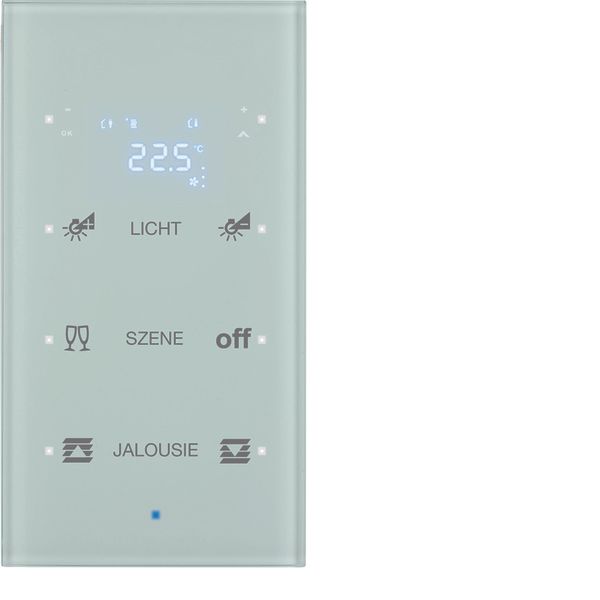 KNX glass sensor 3g thermostat, display, intg bus coupl. ,KNX-TS senso image 1