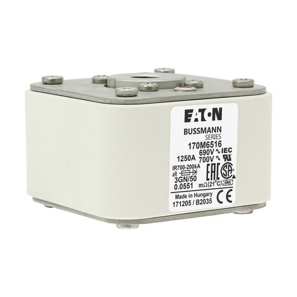 Fuse-link, high speed, 1250 A, AC 690 V, size 3, 76 x 92 x 53 mm, aR, IEC, UL, single indicator image 15