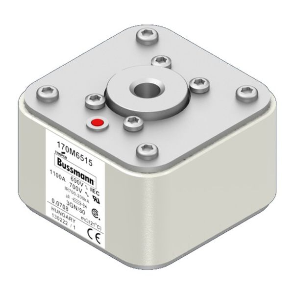 Fuse-link, high speed, 2000 A, AC 1000 V, 2 x size 3, 74 x 177 x 95 mm, aR, IEC, single indicator image 2