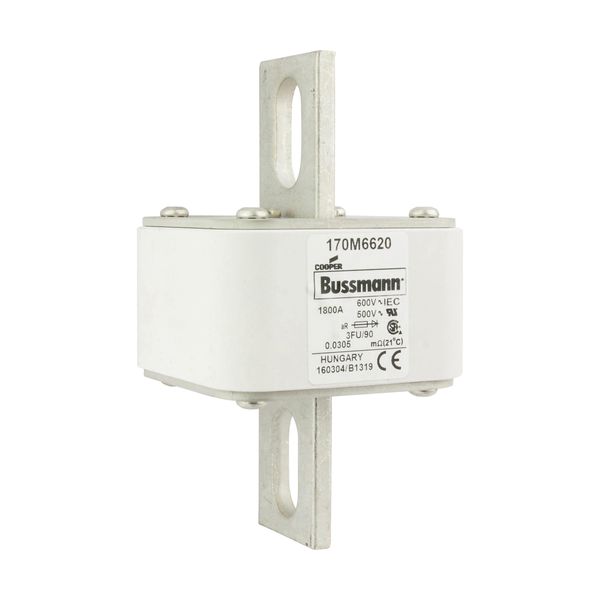 Fuse-link, high speed, 1800 A, AC 600 V, size 3, 76 x 92 x 135 mm, aR, IEC, UL image 6