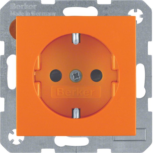 SCHUKO soc. out., screw-in lift terminals, S.1/B.3/B.7, orange matt image 1
