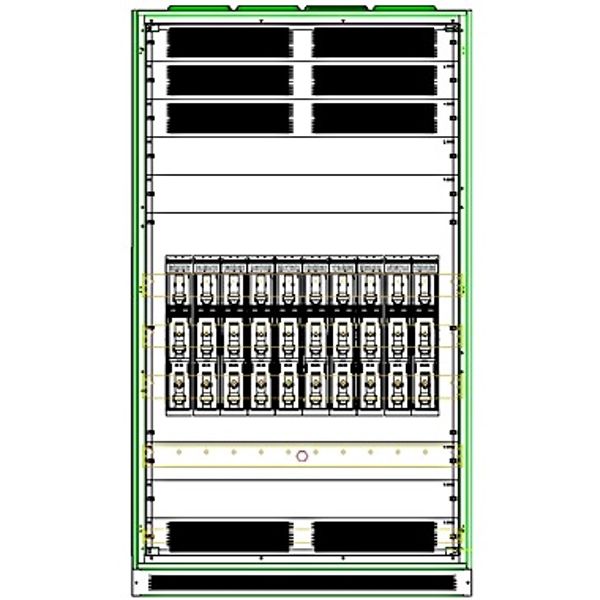 NH-Feld IP54 1600A HSS 1200mm max.10xNH1-3, B1242xH2140xT400 image 1