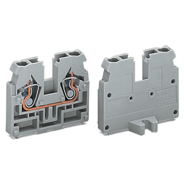 2-conductor end terminal block without push-buttons suitable for Ex i image 2