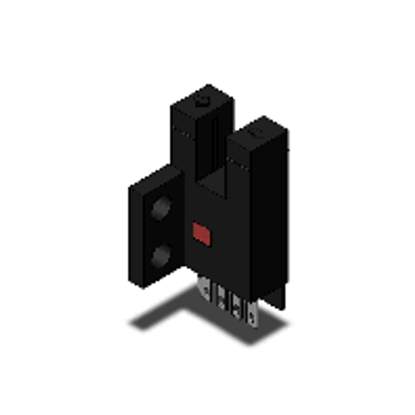 Photo micro sensor, slot type, F-shaped, L-ON/D-ON selectable, NPN, connector EESX2269H image 1