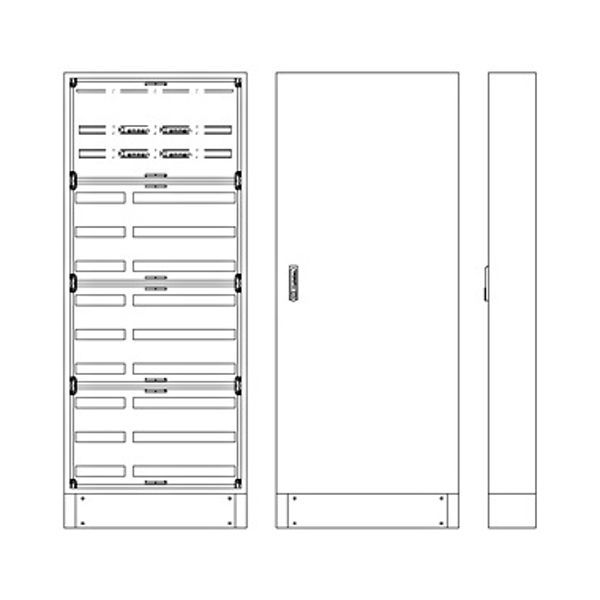 Standverteiler 3-Feld komplett, 1-trig, H2000 B800 T210mm image 1