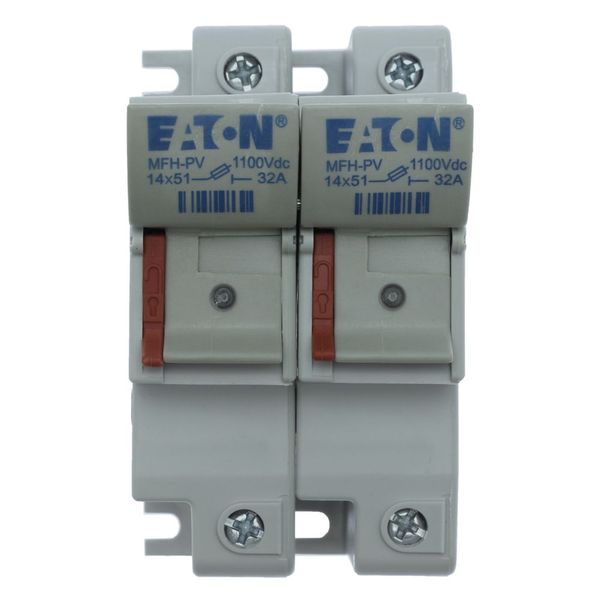 Fuse-holder, high speed, 32 A, DC 1500 V, 14 x 51 mm, 2P, IEC, UL, Neon indicator image 4