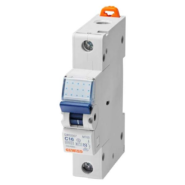 MINIATURE CIRCUIT BREAKER - MT45 - 1P CHARACTERISTIC C 6A - 1 MODULE image 2