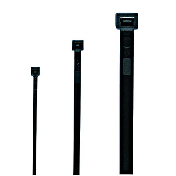 Cable band with plastic tongue, black 2.5x100mm image 1