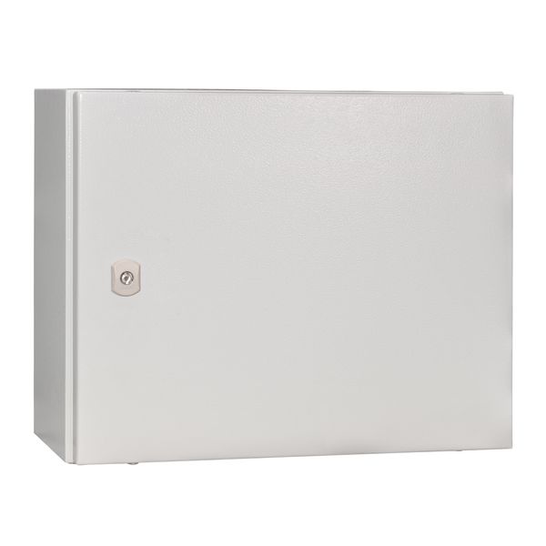 Wall-mounted enclosure 1 door IP65 H=400 W=600 D=210 mm image 1