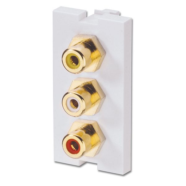 3 x Phono Snap-in Block Phono block for use with our Snap-in Face Plates! image 1