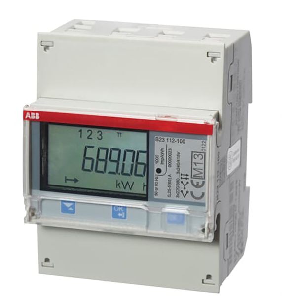 B23 112-10M, Energy meter'Steel', Modbus RS485, Three-phase, 65 A image 1