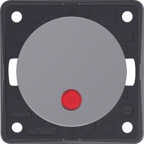 Control push-button, NO contact, red lens, Integro - Design Flow/Pure, image 1