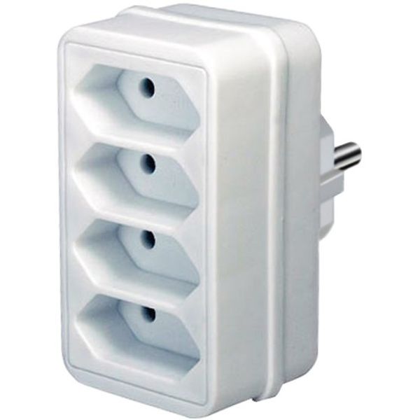 Adapter With 4 Euro Sockets image 1