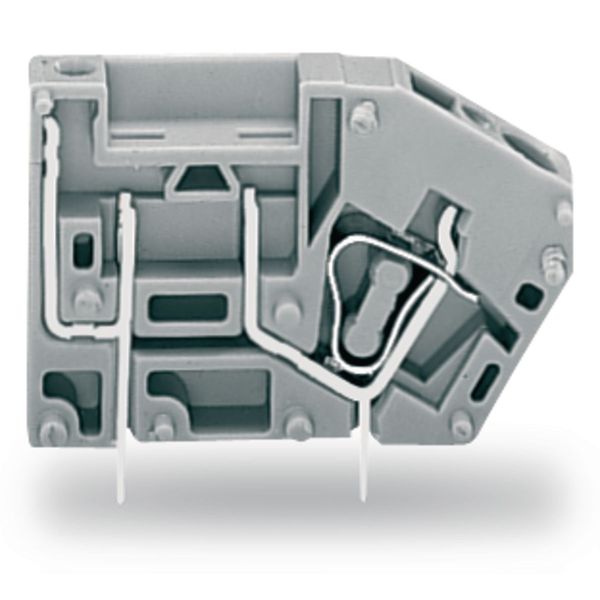 Stackable PCB terminal block with fuse mounting 2.5 mm² gray image 1