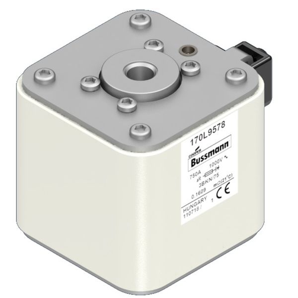 Fuse-link, high speed, 750 A, AC 1000 V, Size 3, 76 x 92 x 75 mm, aR, IEC, single indicator image 4